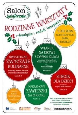 Wianek na drzwi z żywego igliwia